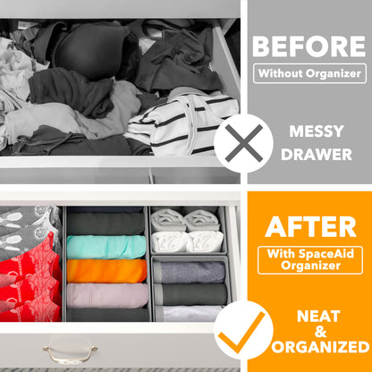 SpaceAid 12 Pack Drawer Organizers for Clothes