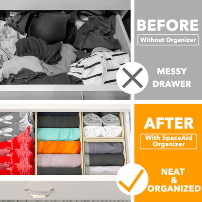 SpaceAid 12 Pack Drawer Organizers for Clothes