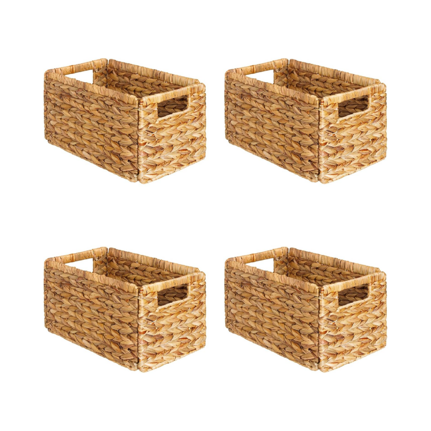 4-Pack Woven Baskets with Handle