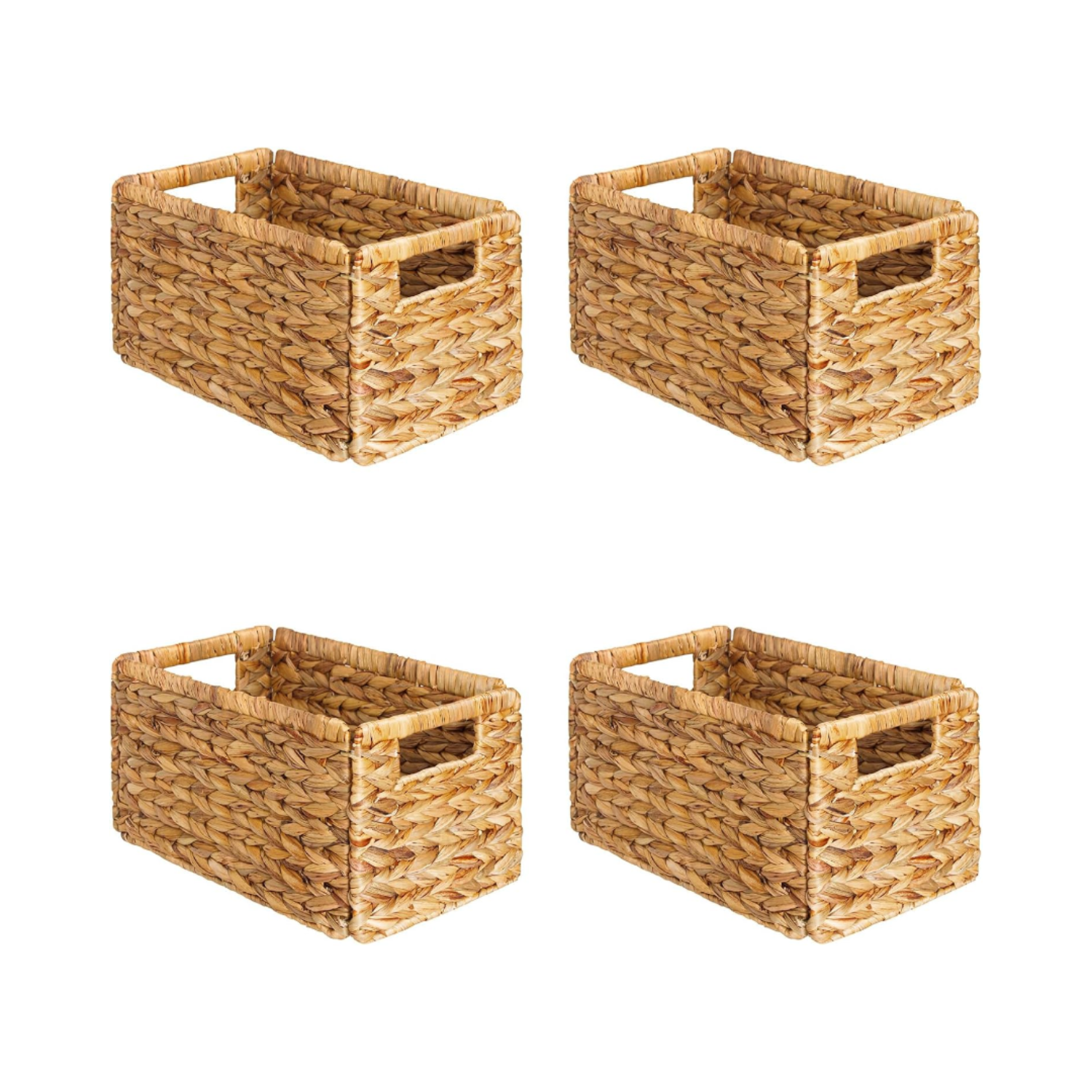 4-Pack Woven Baskets with Handle