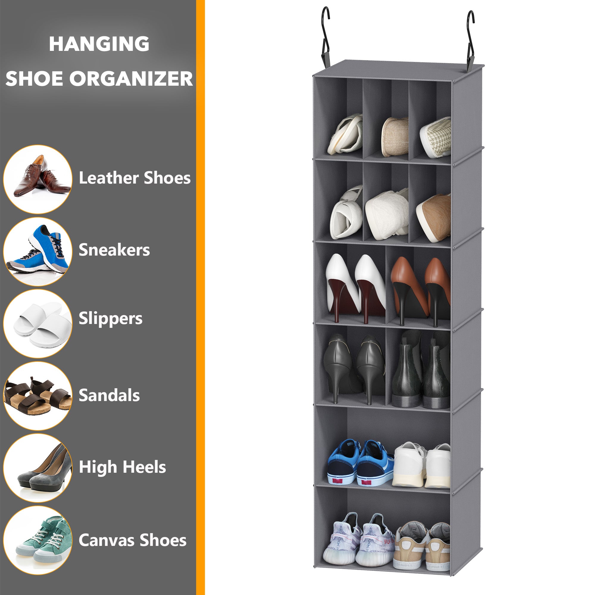 SpaceAid 2 Pack Hanging Closet Organizer