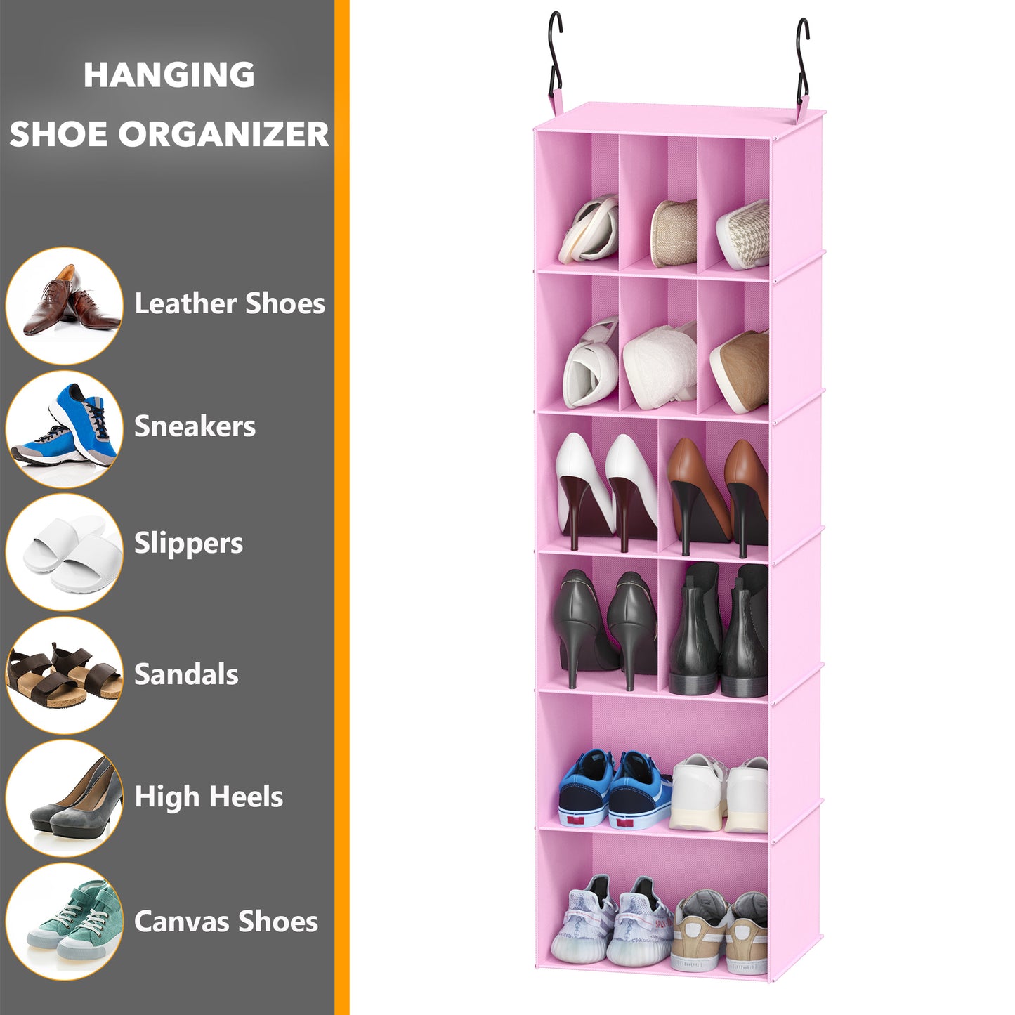 SpaceAid 2 Pack Hanging Closet Organizer