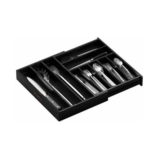 Expandable Kitchen Utensil Organizer 2.5" High Black