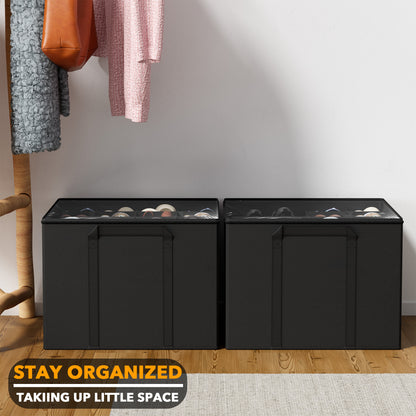 Space-Saving Shoe Organizer Black