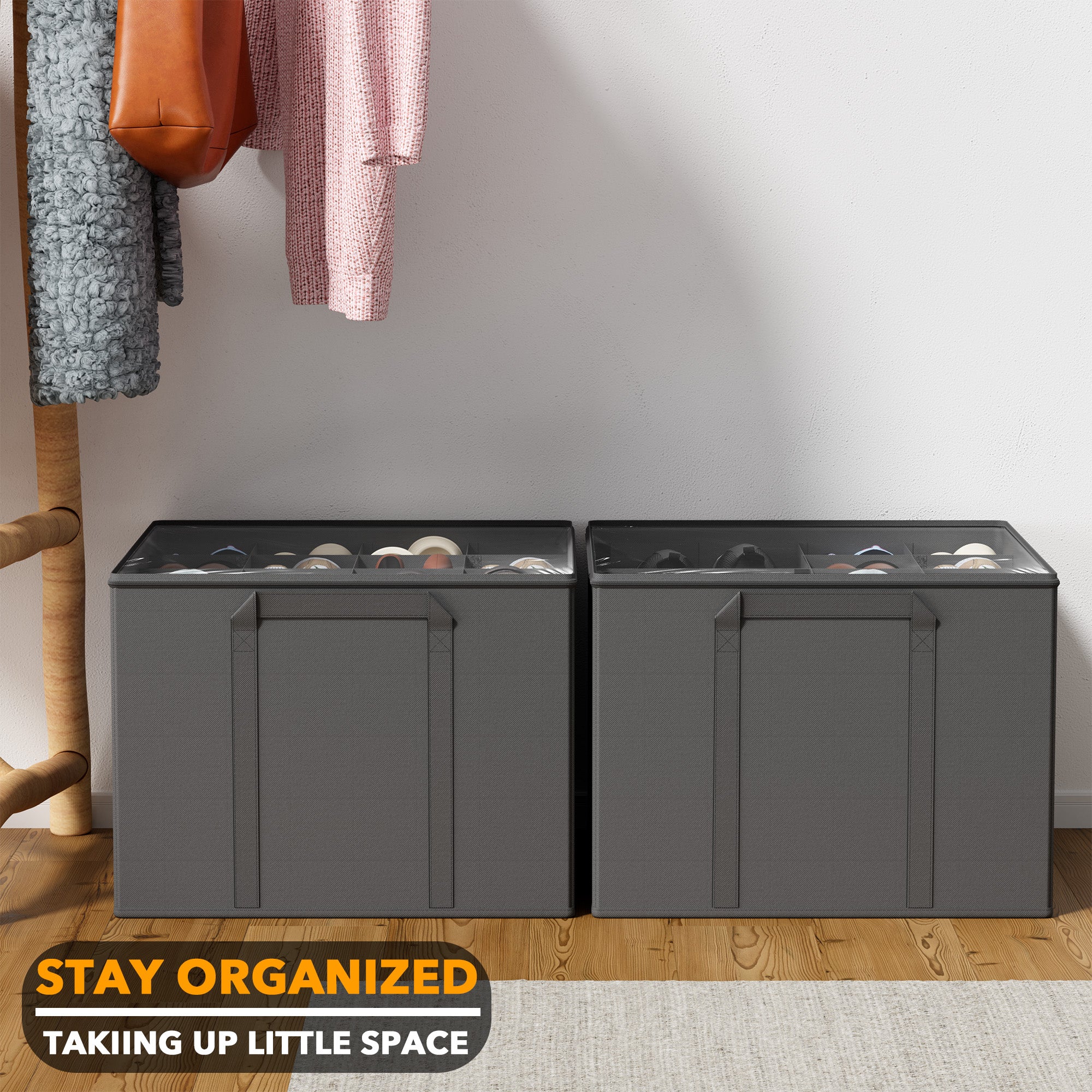 Space-Saving Shoe Organizer Gray