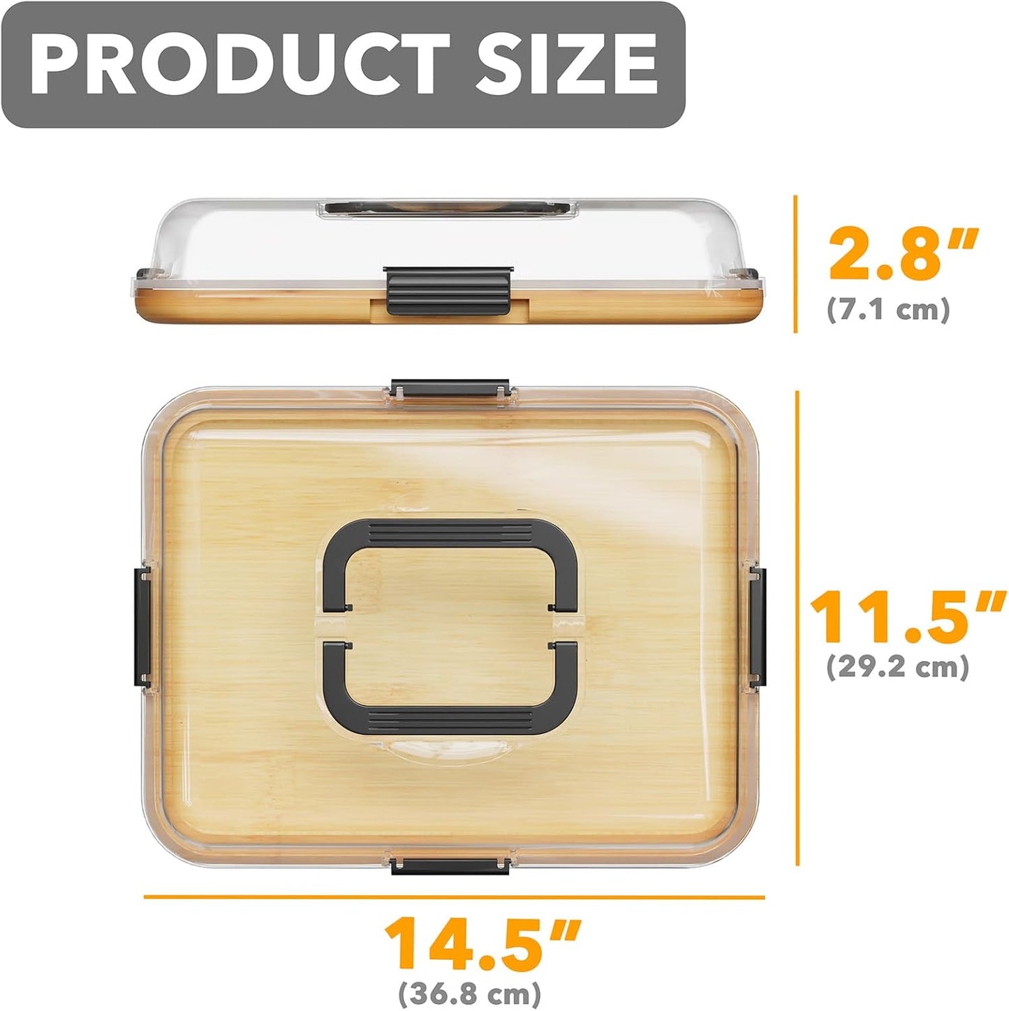 SpaceAid Bamboo Cheese Cutting Board, 1 Compartments