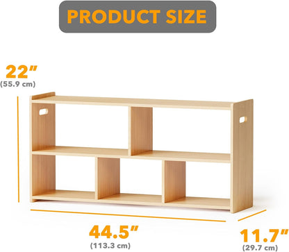 SpaceAid Kids Bookshelf with 5 Compartments
