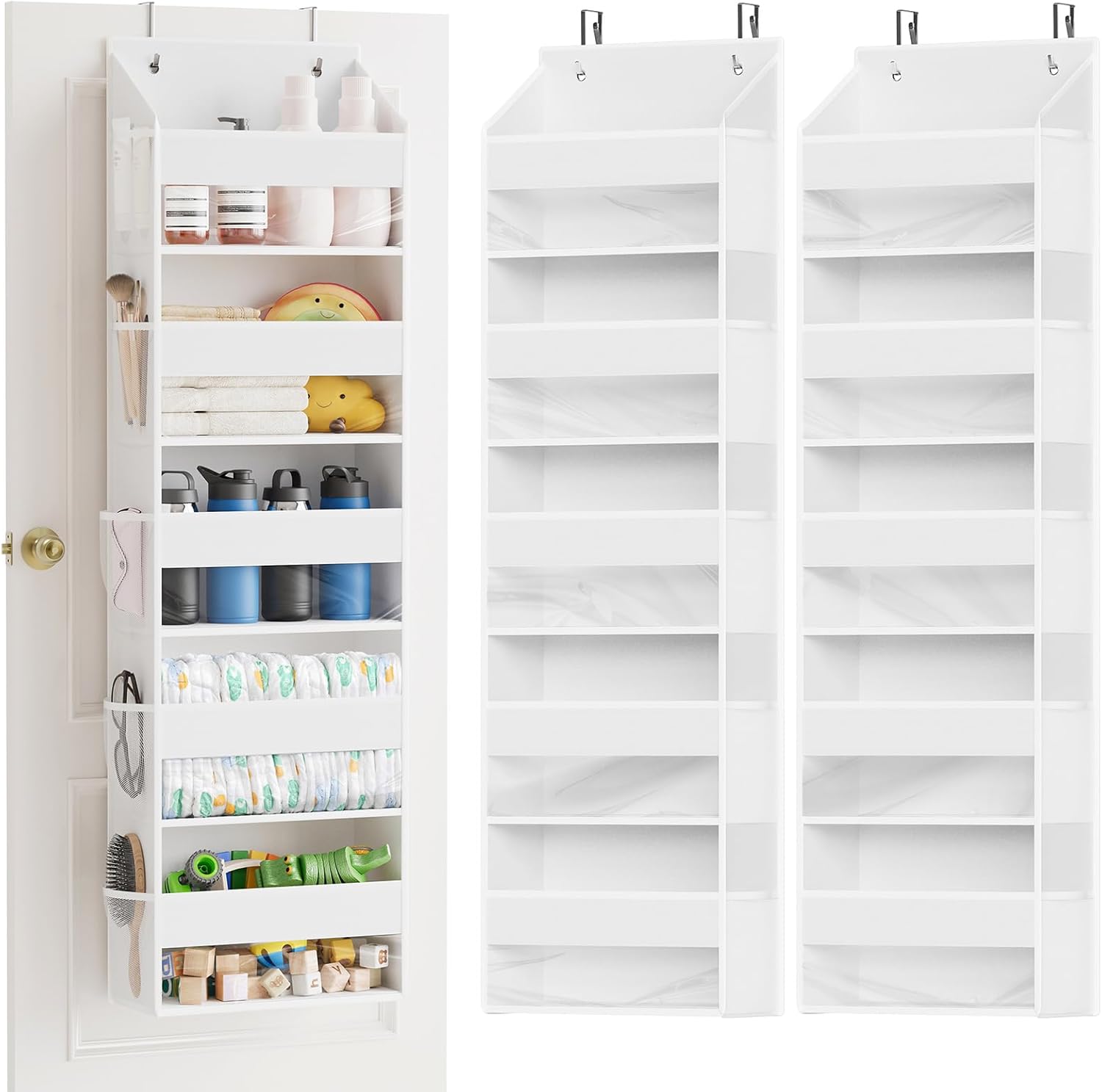 SpaceAid Over The Door Organizer with 5 Large Pockets and 10 Mesh Side Pockets