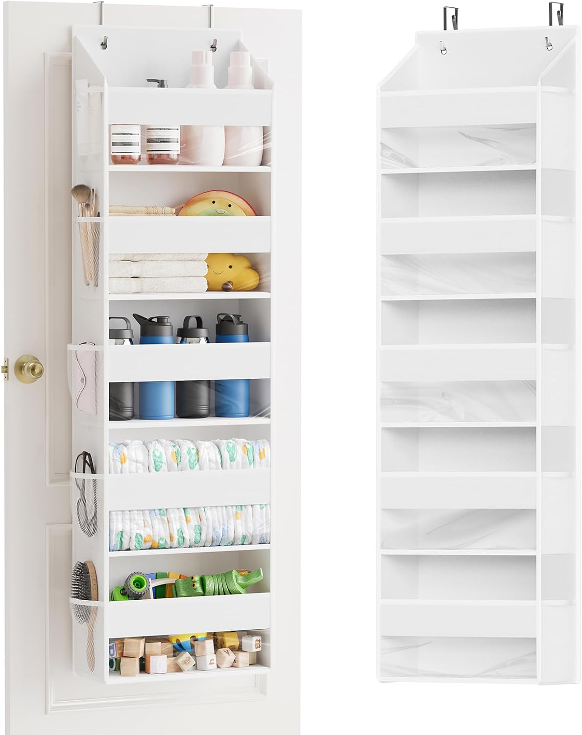SpaceAid Over The Door Organizer with 5 Large Pockets and 10 Mesh Side Pockets