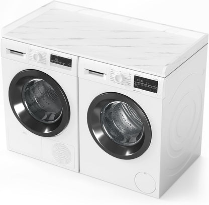 SpaceAid Washer Dryer Countertop, Laundry Wood Shelf Topper with Edge, 54" Width x 27.5" Depth Cover Guard Organizer for Washer and Dryer Laundry Hamper Counter Storage Organization