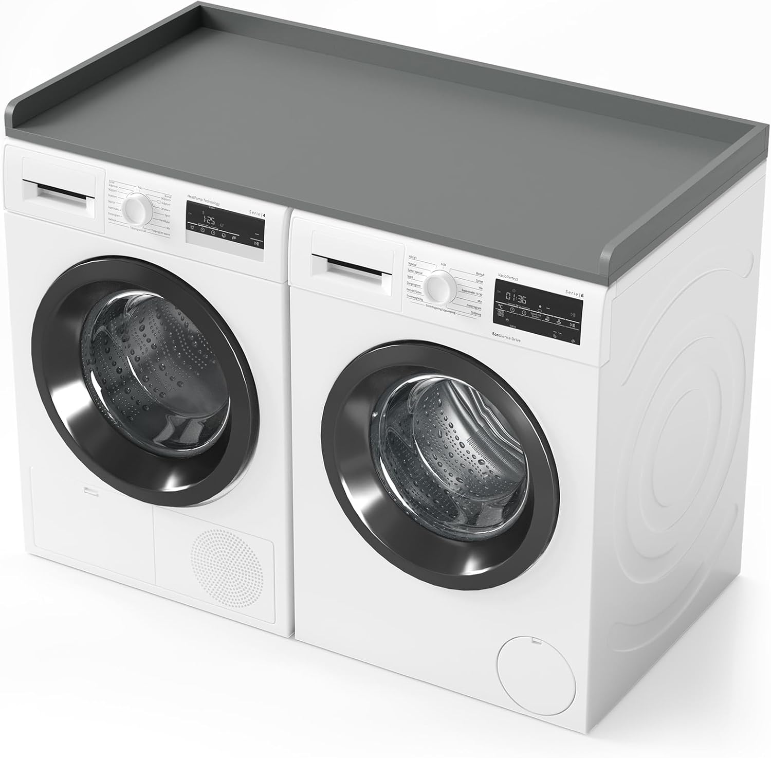 SpaceAid Washer Dryer Countertop, Laundry Wood Shelf Topper with Edge, 54