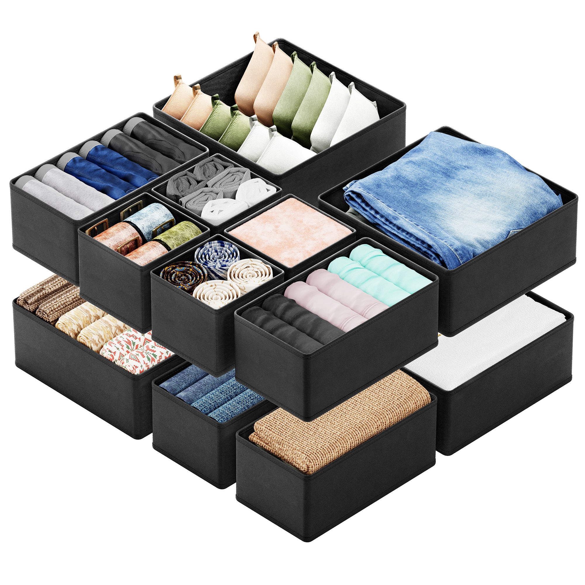 SpaceAid 12 Pack Drawer Organizers for Clothes