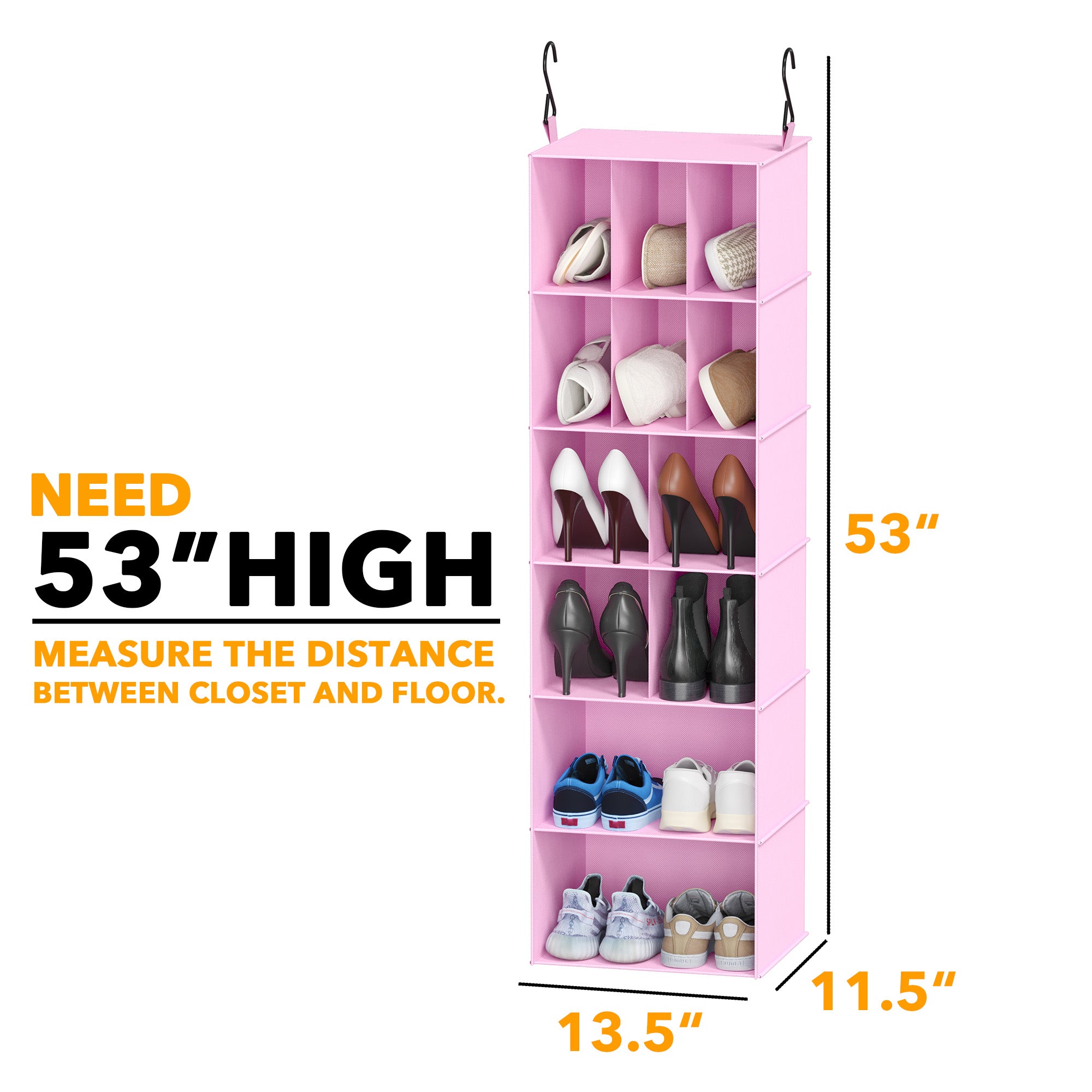 SpaceAid 2 Pack Hanging Closet Organizer