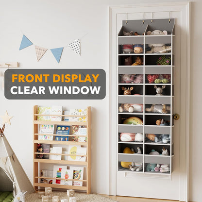 SpaceAid Extra Large Over The Door Organizer with 10 Large Pockets and 10 Mesh Side Pockets