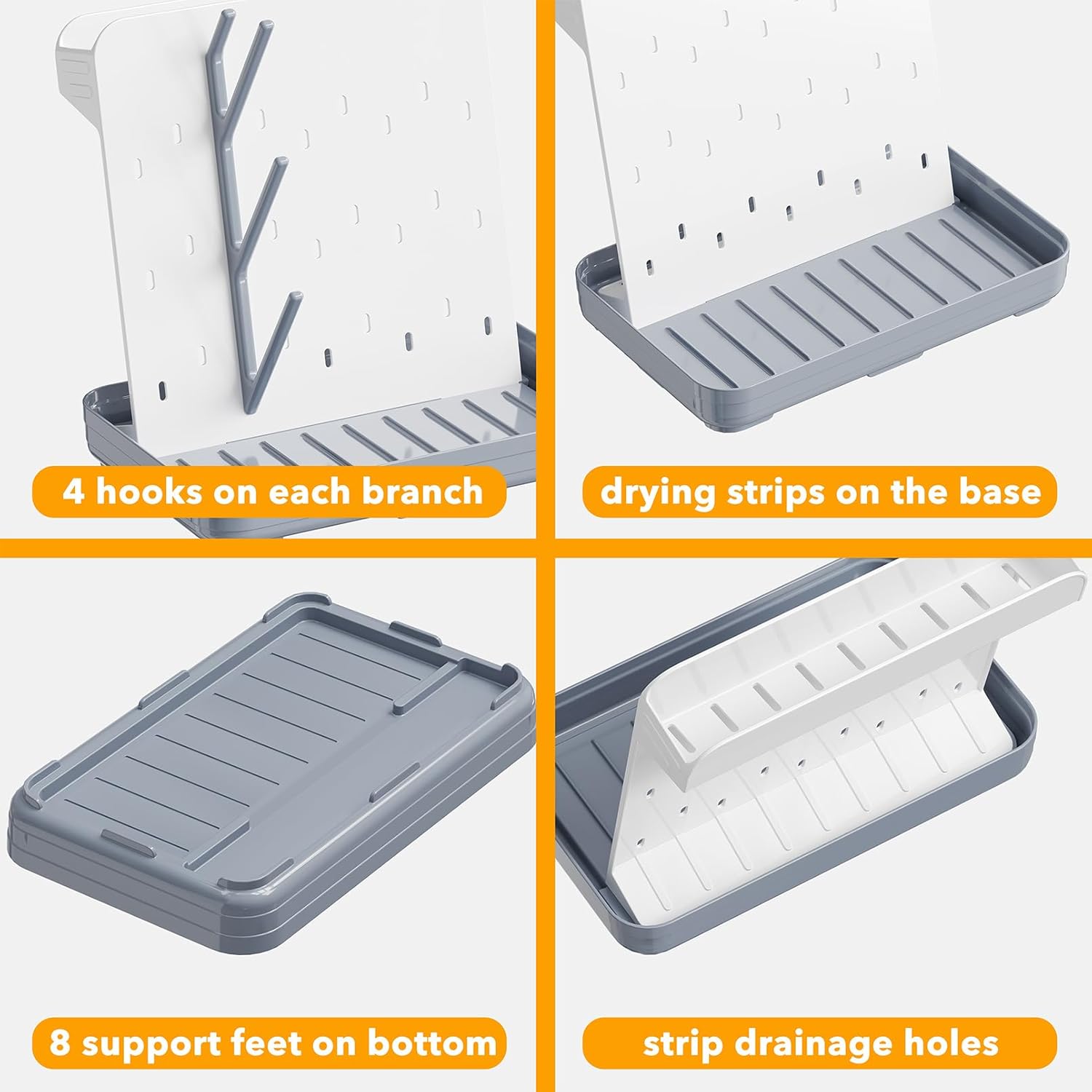 Bottle Drying Rack Gray