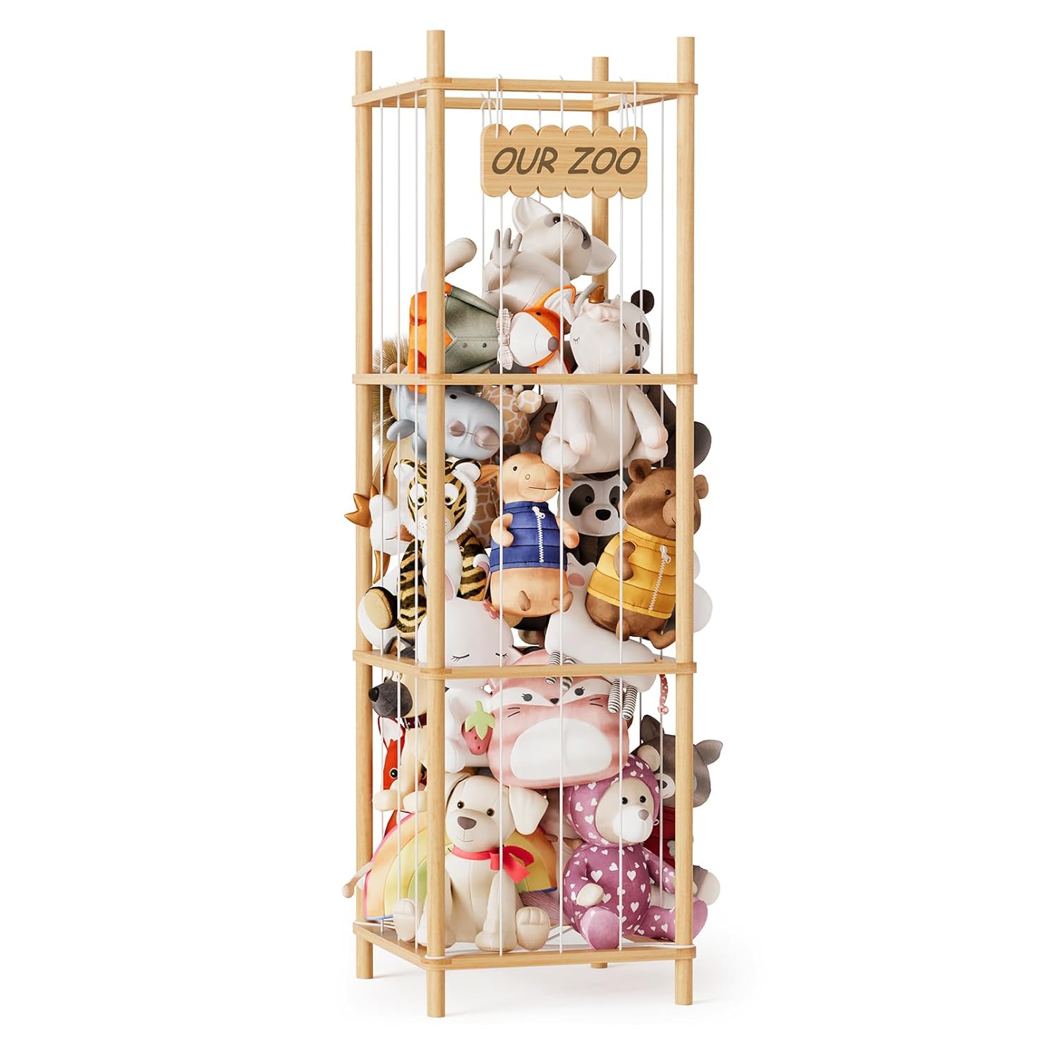 stuffed animal storage wooden stuffed animal zoo organizer