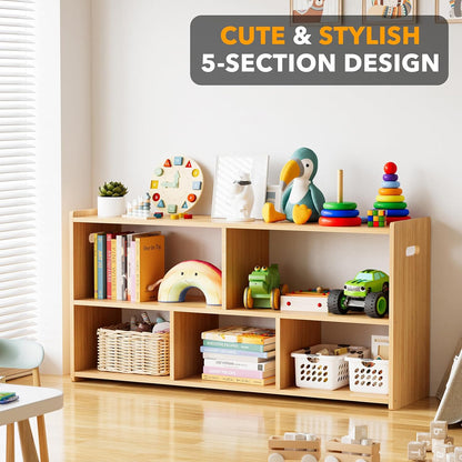 SpaceAid Kids Bookshelf with 5 Compartments