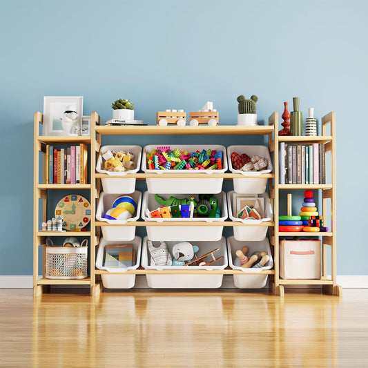 Large Toy Storage Organizer 9 Shelves 9 Bins