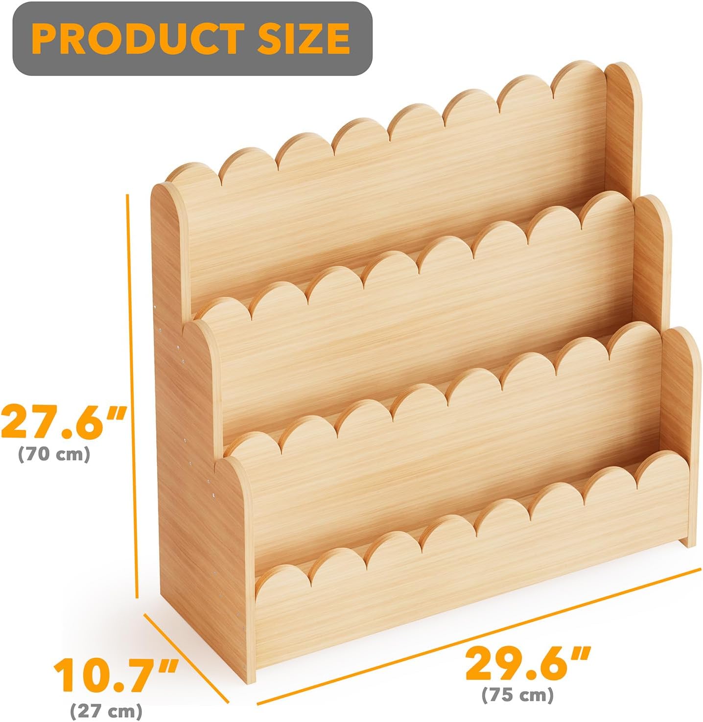 montessori bookshelf wooden front facing book display for toddlers