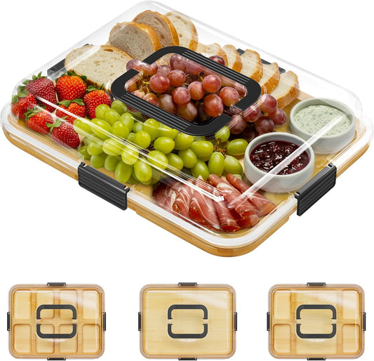 SpaceAid Bamboo Cheese Cutting Board, 1 Compartments