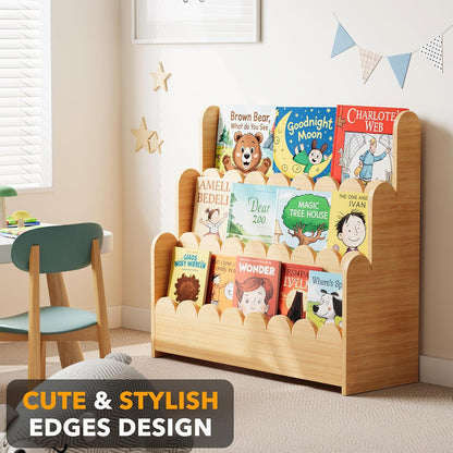 3 tier montessori bookcase low height easy access