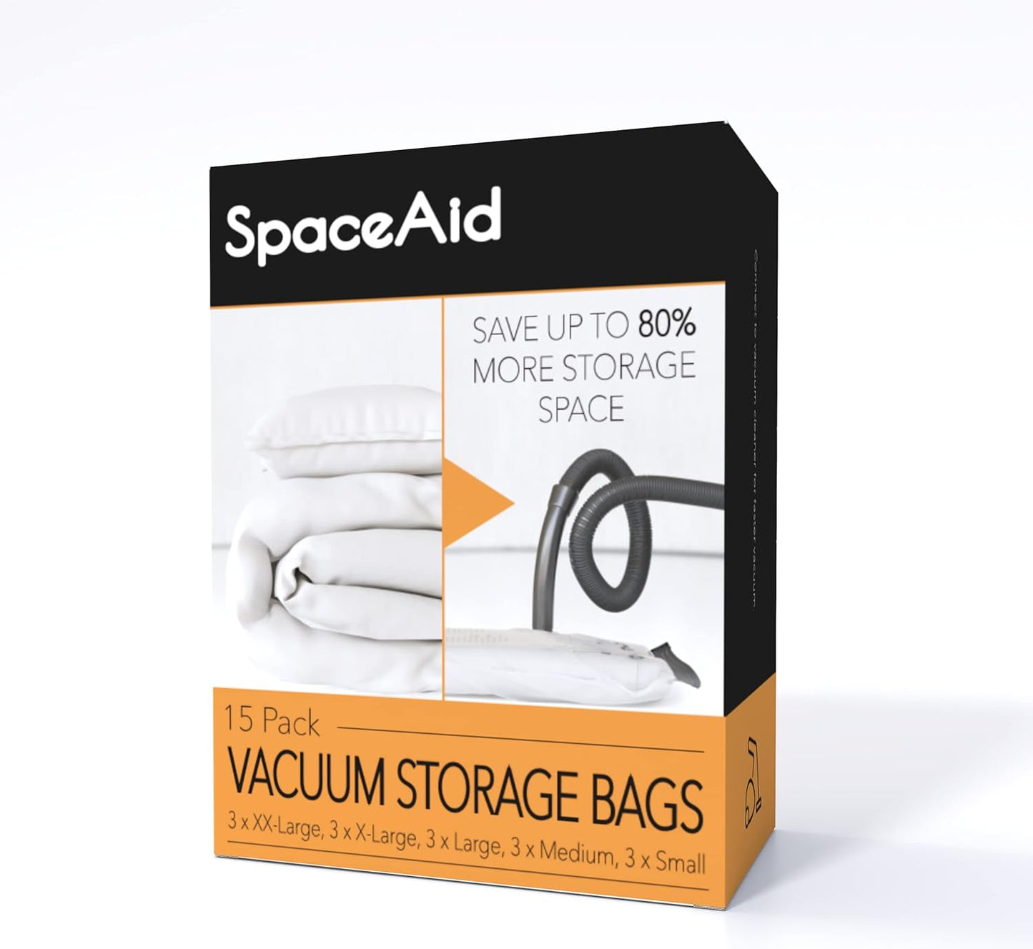 Vacuum Seal Bags (3 XX-Large, 3 X-Large, 3 Large, 3 Medium, 3 Small), (Variety 15 Pack)