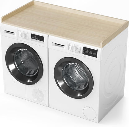 SpaceAid Washer Dryer Countertop, Laundry Wood Shelf Topper with Edge, 54" Width x 27.5" Depth Cover Guard Organizer for Washer and Dryer Laundry Hamper Counter Storage Organization