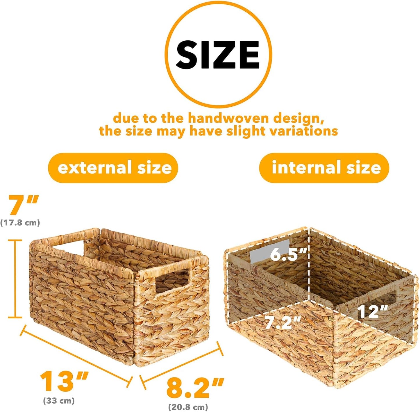 6-Pack Rattan Baskets 