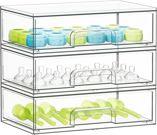 Baby Bottle Organizer by SpaceAid – Countertop & Pantry Storage Solution, 3 Pack, 3L, 10.3"H