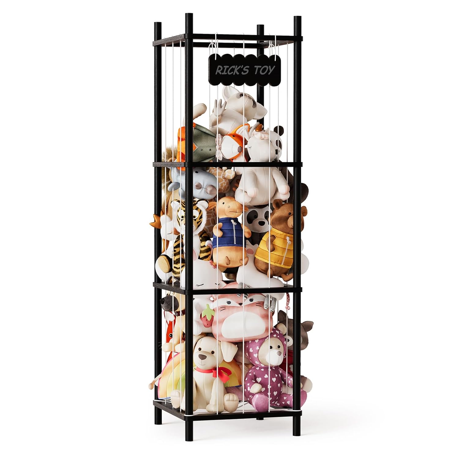 Stuffed Animal Storage Organizer – Large Wooden Stuffed Animal Zoo