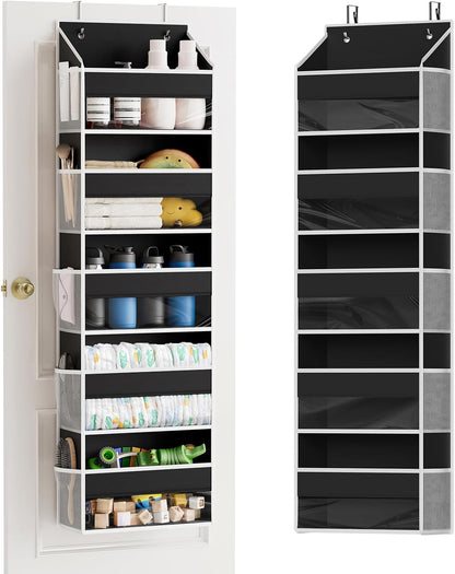 SpaceAid Over The Door Organizer with 5 Large Pockets and 10 Mesh Side Pockets