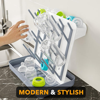 Bottle Drying Rack Gray