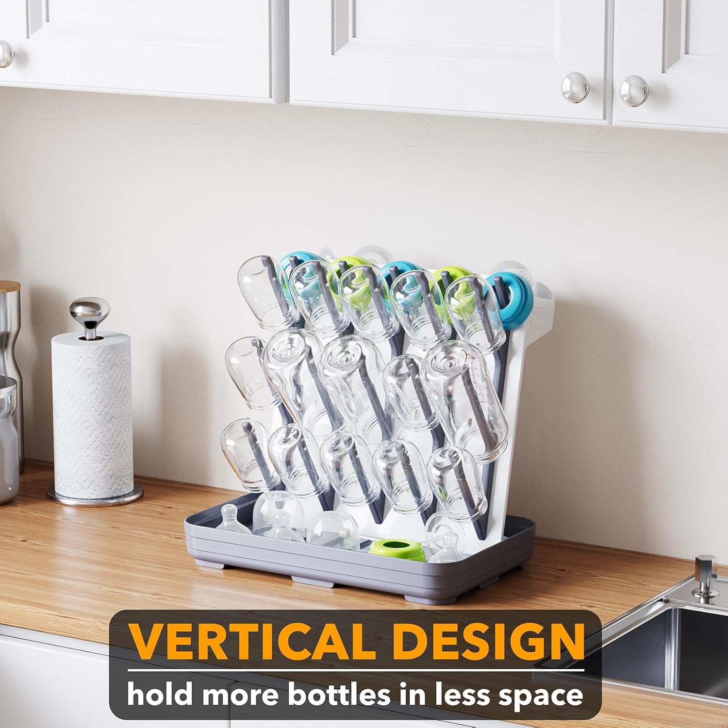 Bottle Drying Rack Gray
