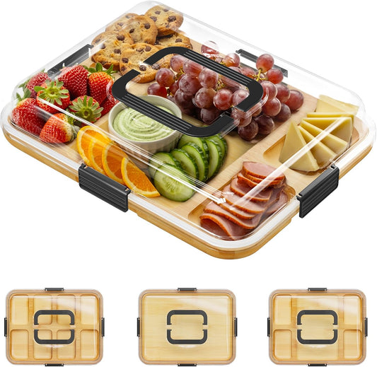 SpaceAid Charcuterie Board and Serving Tray, 5 Compartments