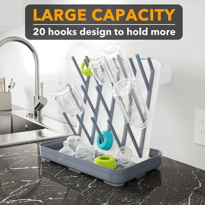 Bottle Drying Rack Gray