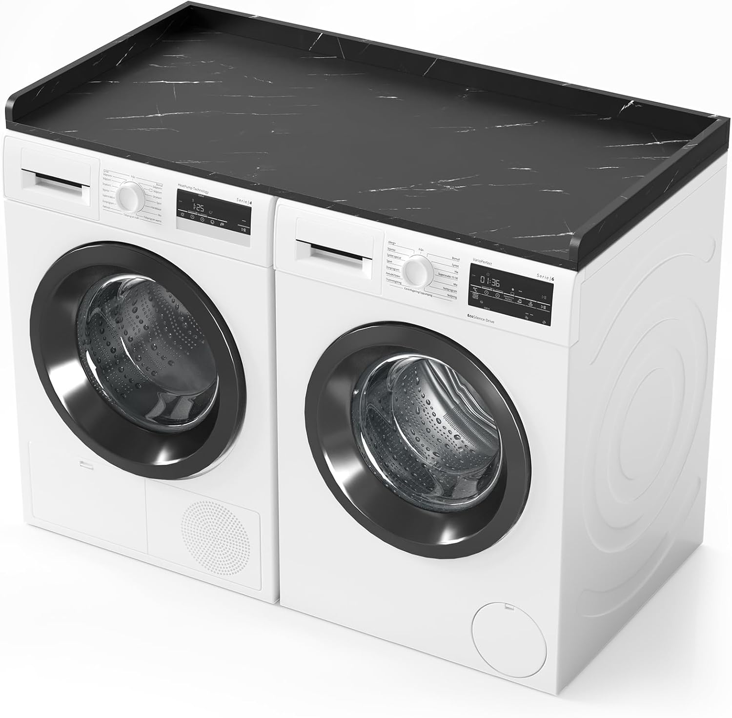 SpaceAid Washer Dryer Countertop, Laundry Wood Shelf Topper with Edge, 54