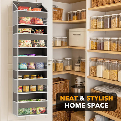 SpaceAid Over The Door Organizer with 5 Large Pockets and 10 Mesh Side Pockets