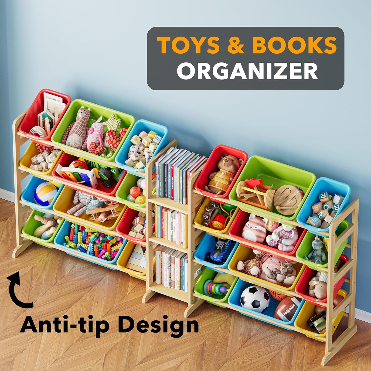 Kids Toy Storage Bins Organizer