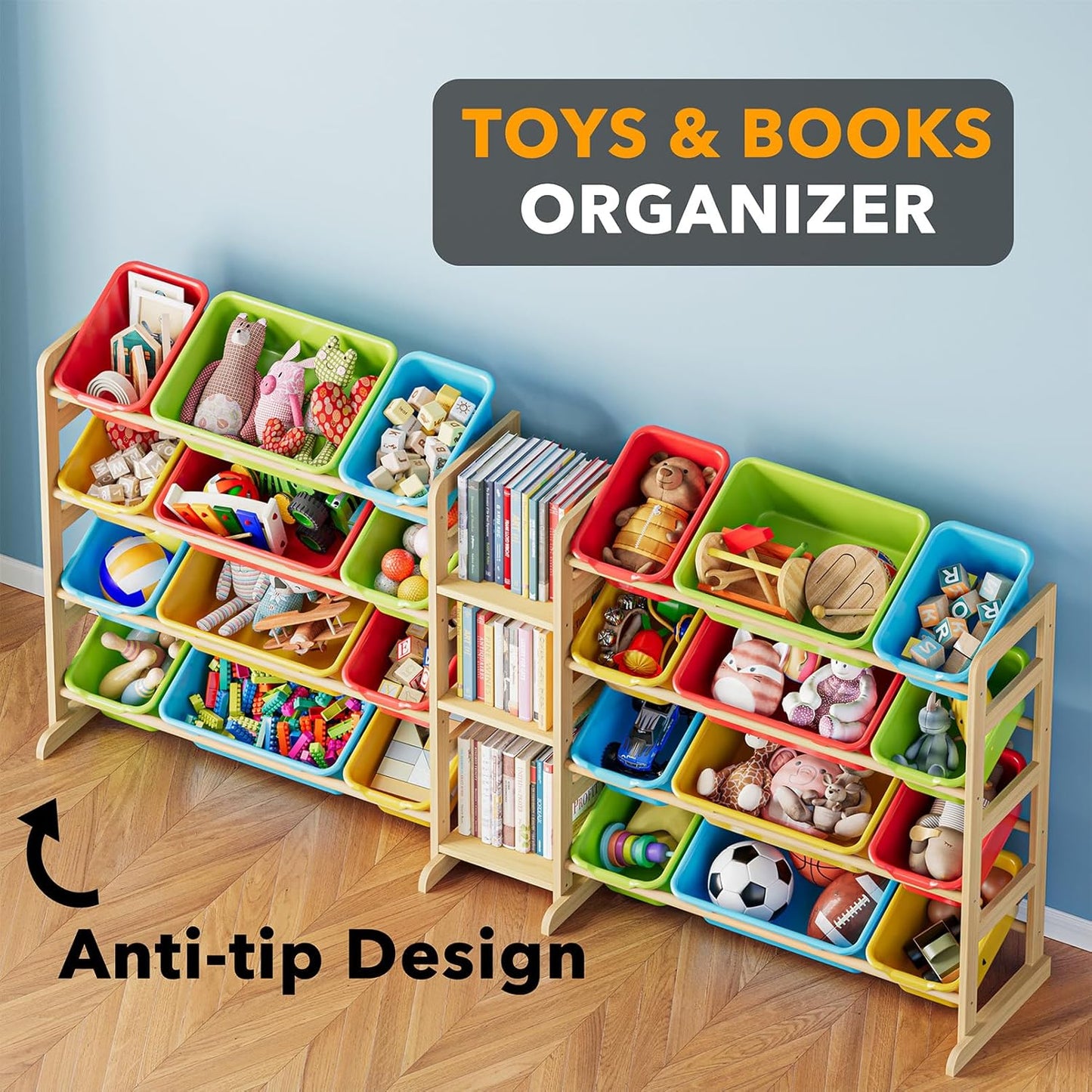 Kids Toy Storage Bins Organizer