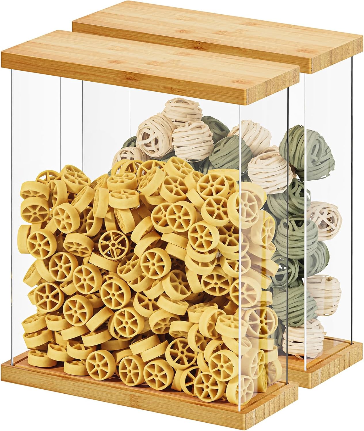 Bamboo Food Storage Containers with Airtight Lids