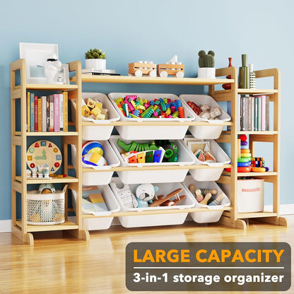 Large Toy Storage Organizer 9 Shelves 9 Bins