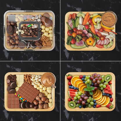 SpaceAid Bamboo Cheese Cutting Board, 1 Compartments