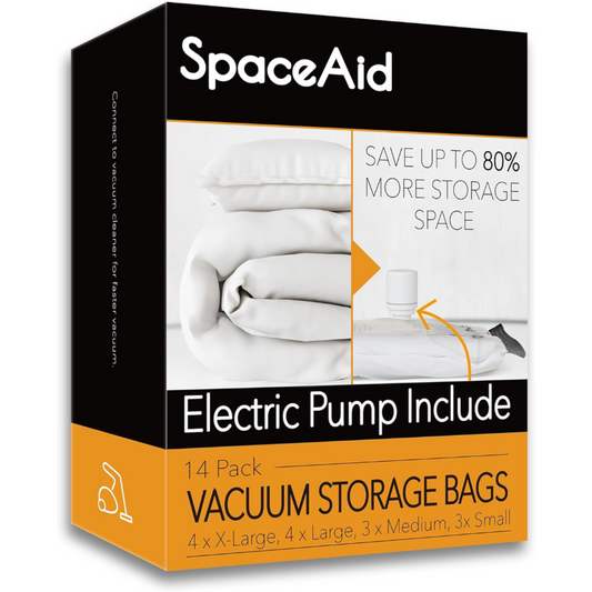 14 Pack Vacuum Bags with Electric Air Pump