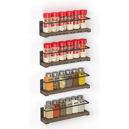Wooden Wall Mount Spice Rack