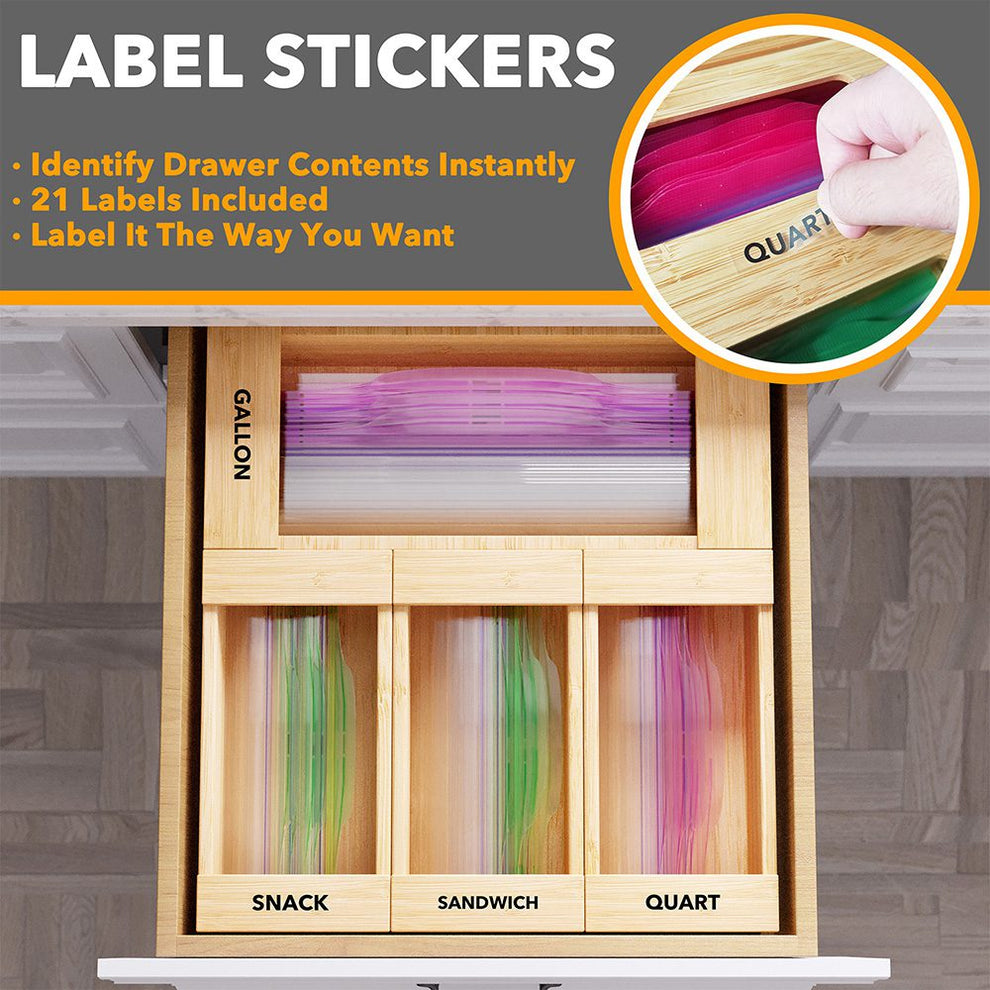 SpaceAid® Storage Bag Organizer Food Baggies Storage Solution for Kitc