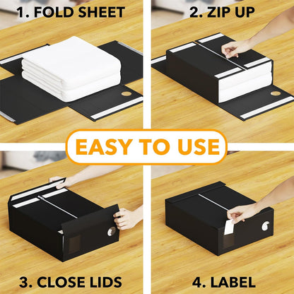 Bed sheet storage container