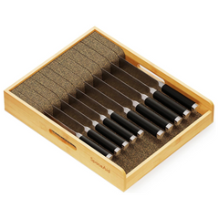 SpaceAid Bamboo In Drawer Knife Organizer, Large