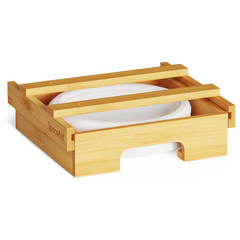 SpaceAid Bamboo 9-inch Paper Plate Dispenser