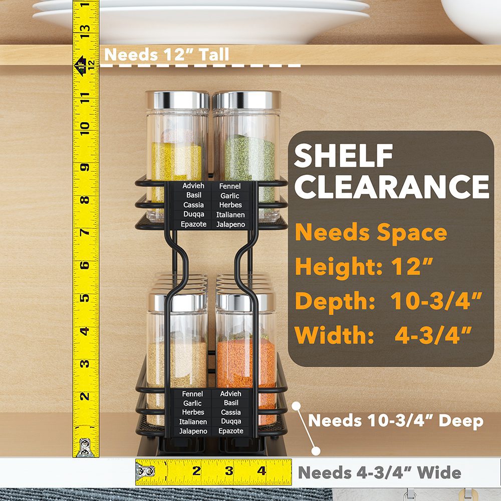 Pull out spice online rack dimensions