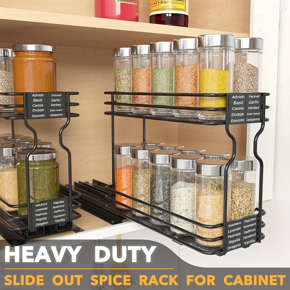 Spice rack slide out cabinet hot sale